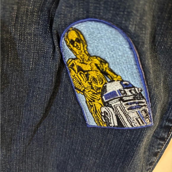 Plus Size Jeans with Star Wars Patches - Picture 8 of 10